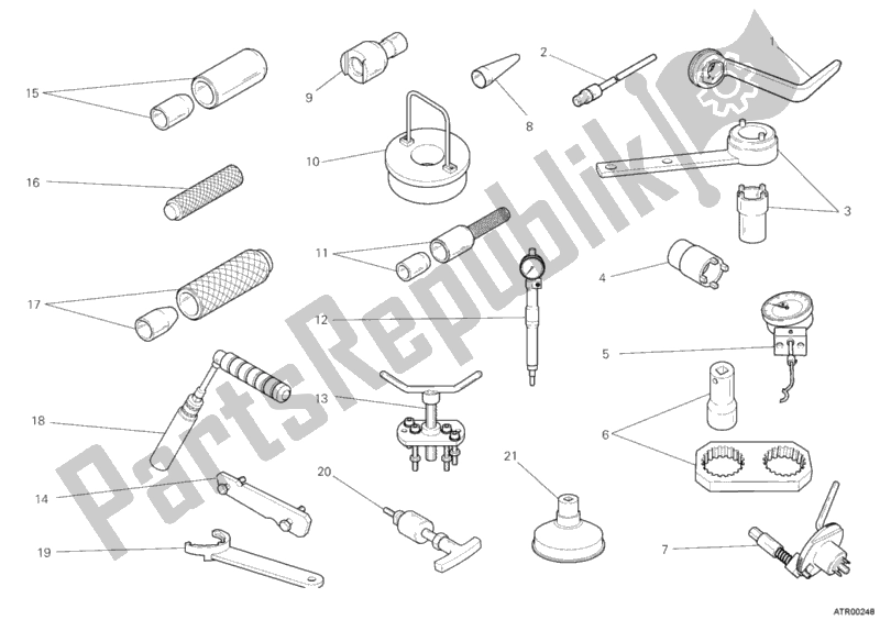 All parts for the Workshop Service Tools, Engine Ii of the Ducati Multistrada 1200 USA 2011